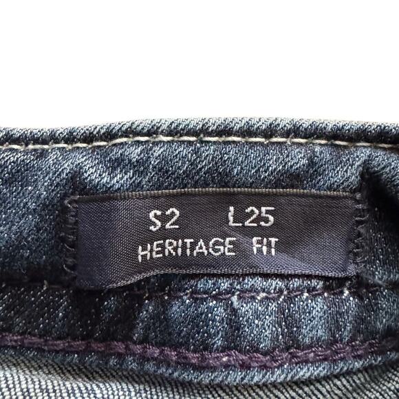 Vigoss Jeans Womens Sz 2 Blue Capri Embroidered pockets Skinny Boho Low Rise - Picture 7 of 16